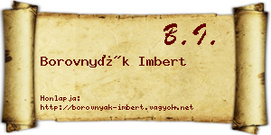 Borovnyák Imbert névjegykártya